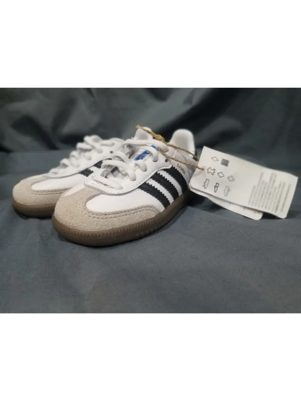 Adidas Samba OG EL I  Sneakers  White Black Size 7 Toddler NEW NO BOX!
